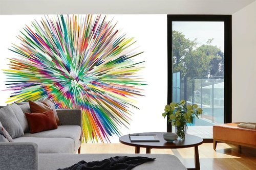 Vlies Fototapete - Abstrakter Farbspritzer 375 x 250 cm
